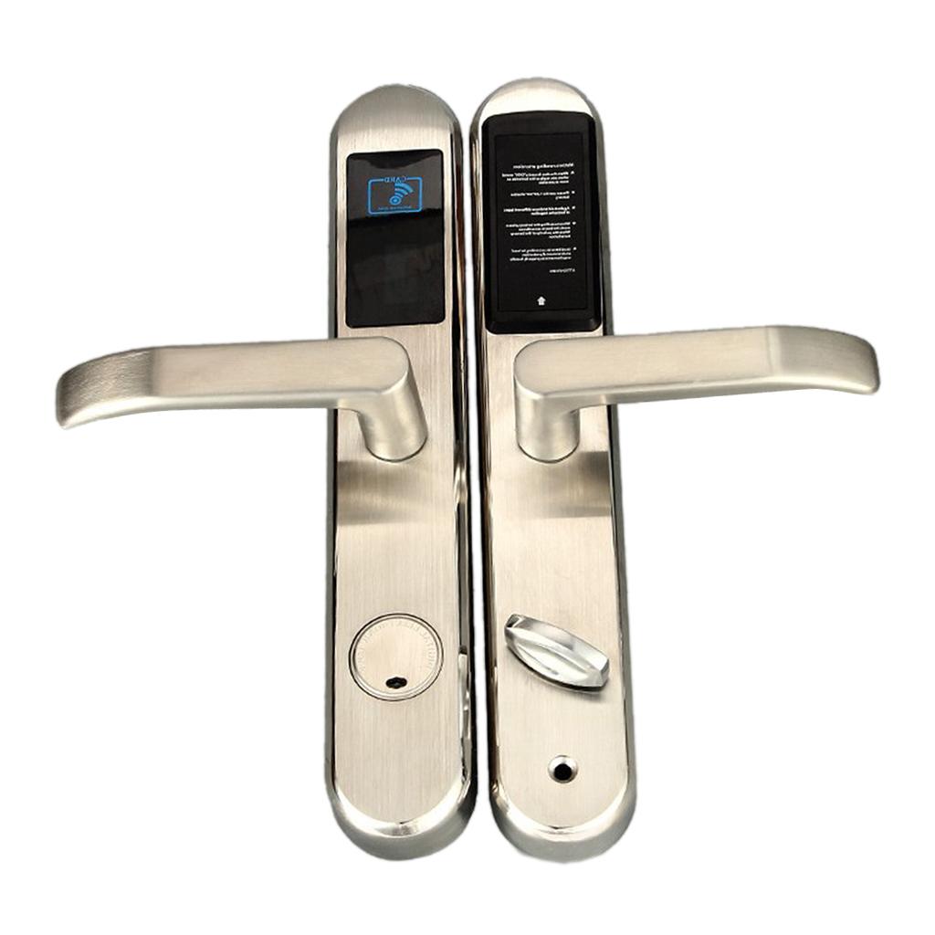 Stainless Steel Electronic Door Lock RFID Card Key Lock Left External Open