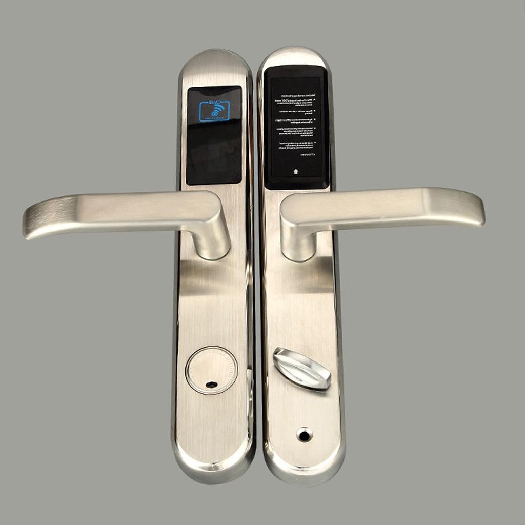 Stainless Steel Electronic Door Lock RFID Card Key Lock Left External Open