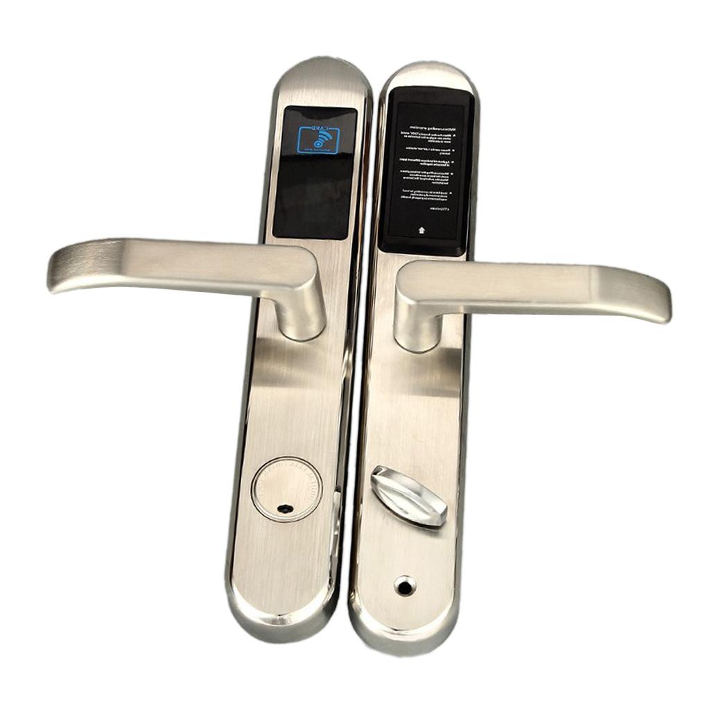 Stainless Steel Electronic Door Lock RFID Card Key Lock Left External Open