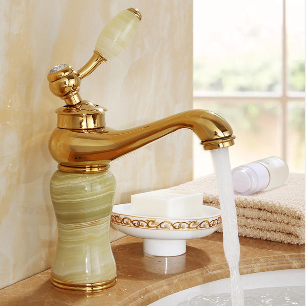 Marble Deck Mounted 360 Degree Rotated Kitchen Faucet with Sprayer #2