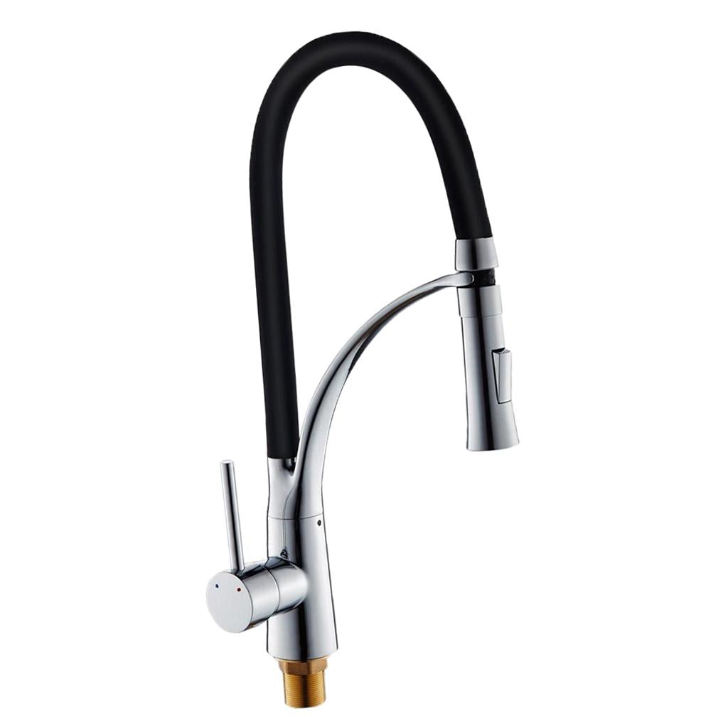 Kitchen Faucet Pull Down Spray Single Lever Pull Out Sink Mixer Tap Brass