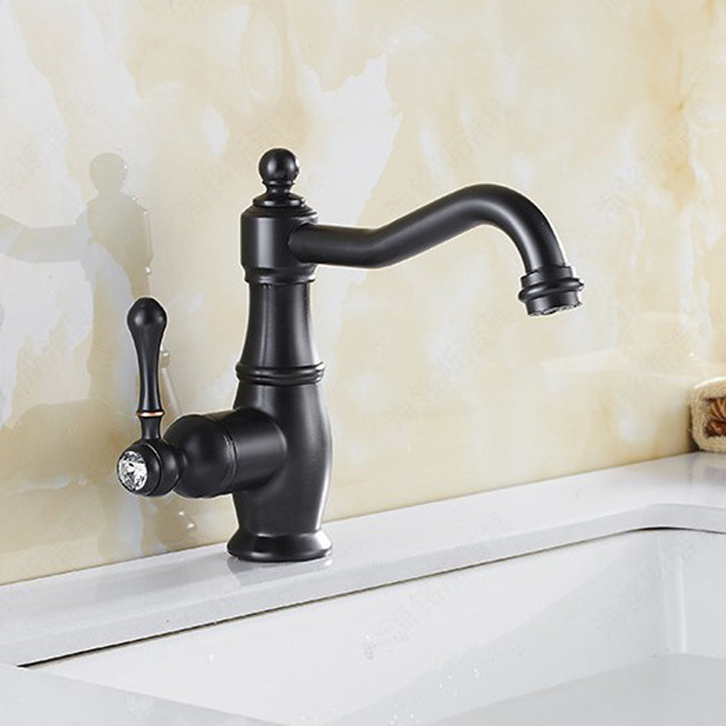 Bathroom Basin Faucet Cold and Hot Mixer Tap Single Handle Washbasin Tap