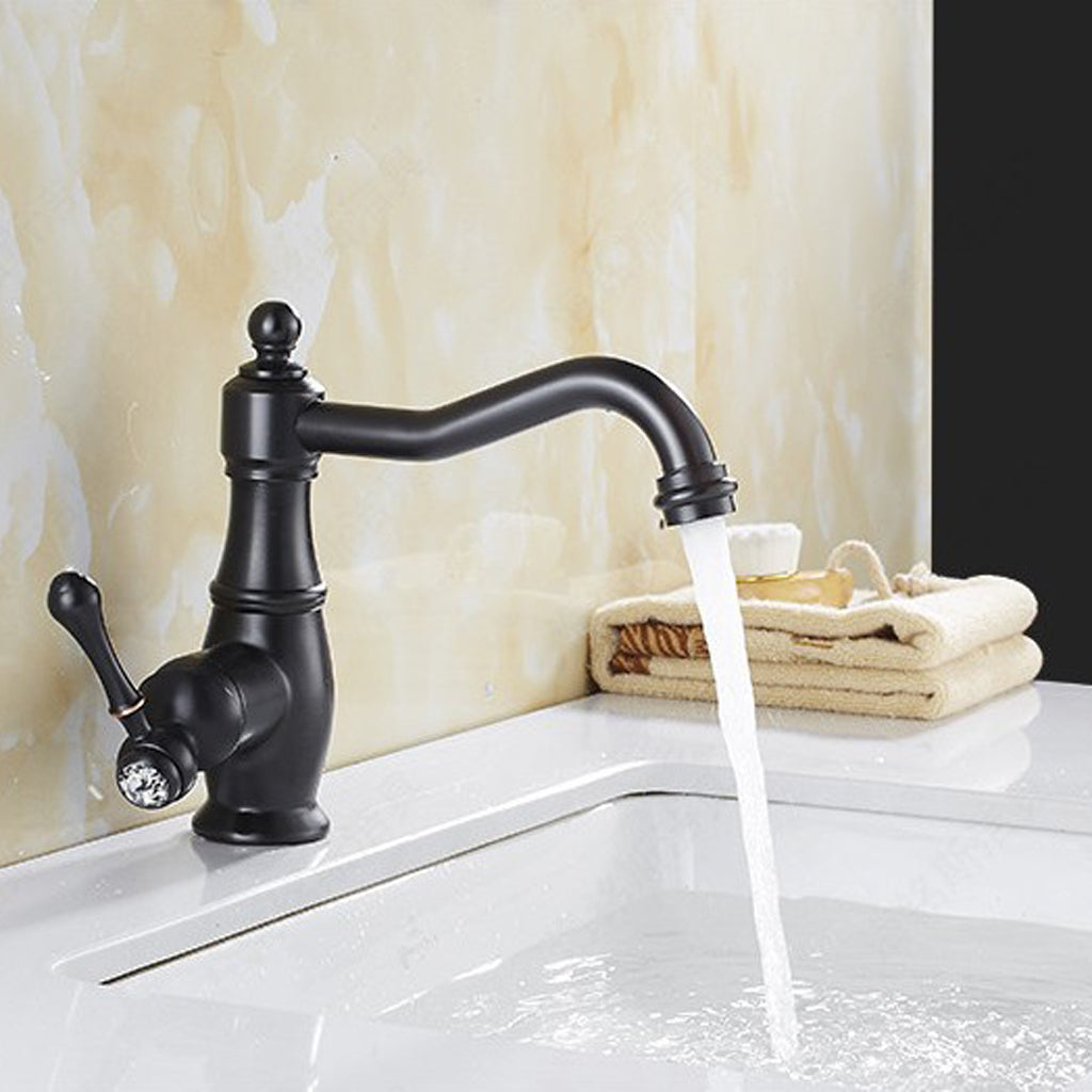 Bathroom Basin Faucet Cold and Hot Mixer Tap Single Handle Washbasin Tap