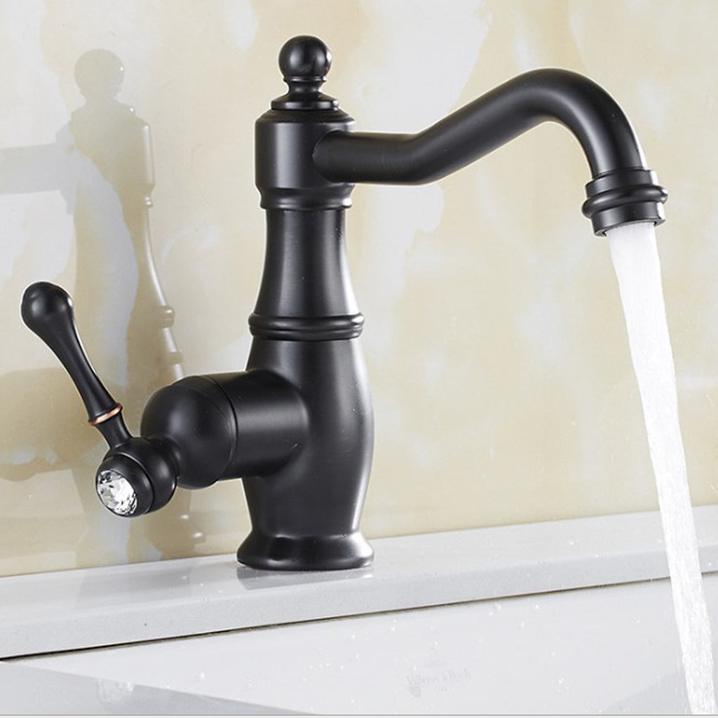 Bathroom Basin Faucet Cold and Hot Mixer Tap Single Handle Washbasin Tap