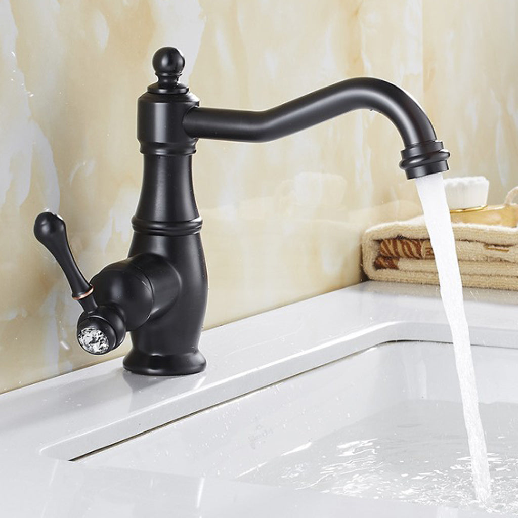 Bathroom Basin Faucet Cold and Hot Mixer Tap Single Handle Washbasin Tap