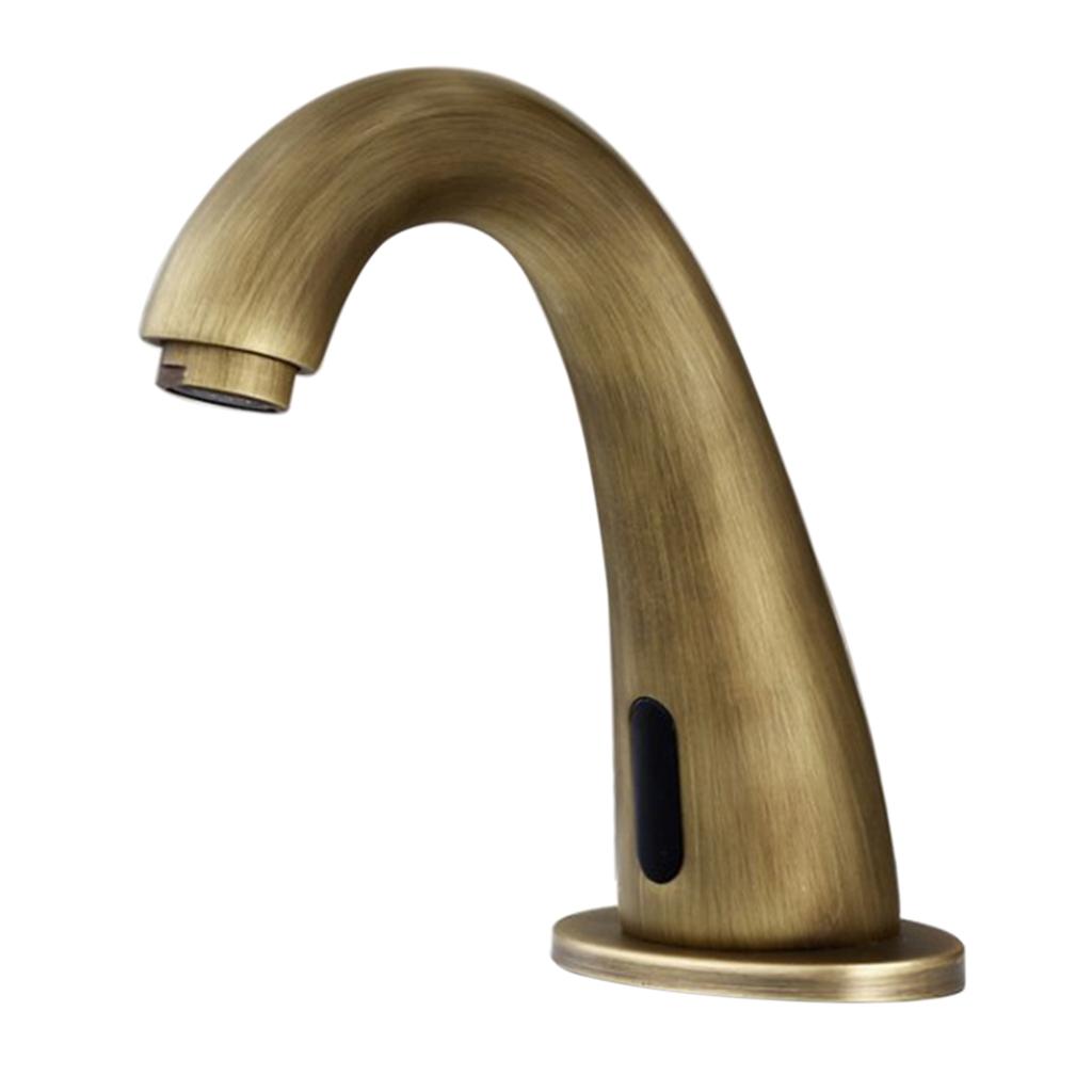 Vintage Brass Auto Faucet Infrared Sensor Water Tap Handsfree Faucet for Bathroom Kitchen Basin Sin Tub