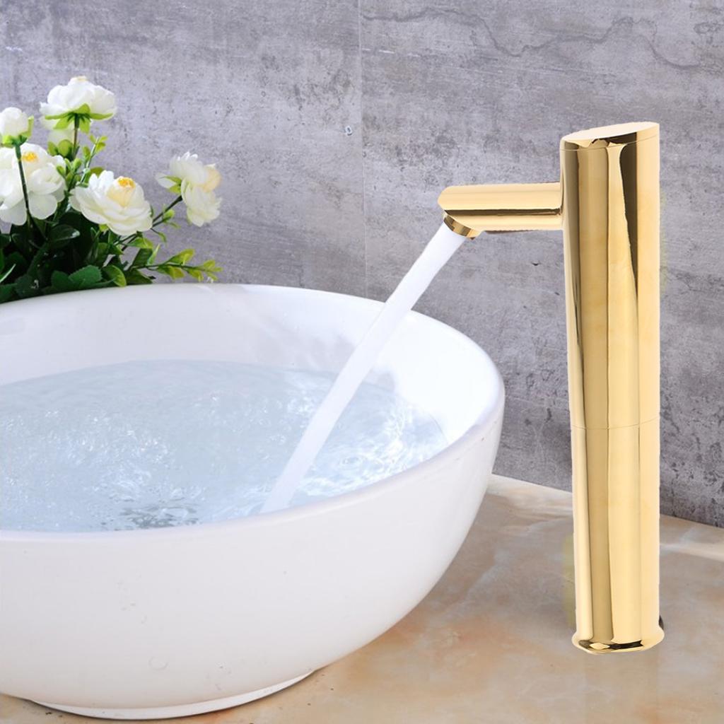 Automatic Infrared Sensor Faucet Bathroom Sink Inductive Water Tap Gold A