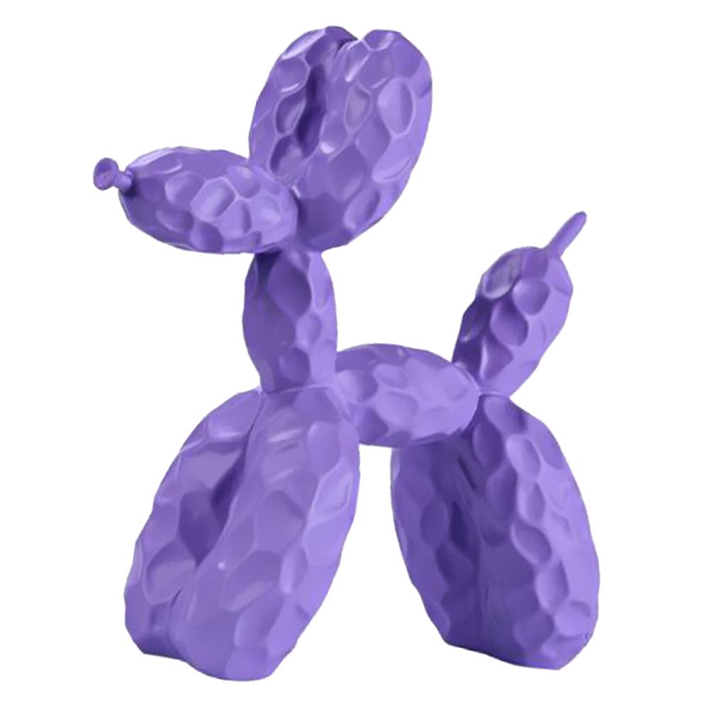 Mini Resin Decorative Balloon Dog Ornament Desktop Decoration Craft  Purple