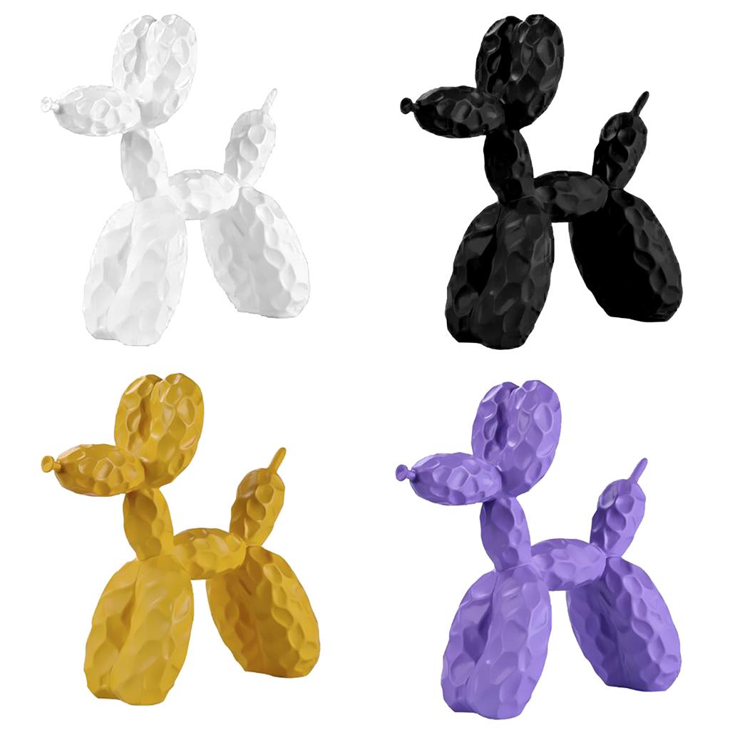 Mini Resin Decorative Balloon Dog Ornament Desktop Decoration Craft  Purple