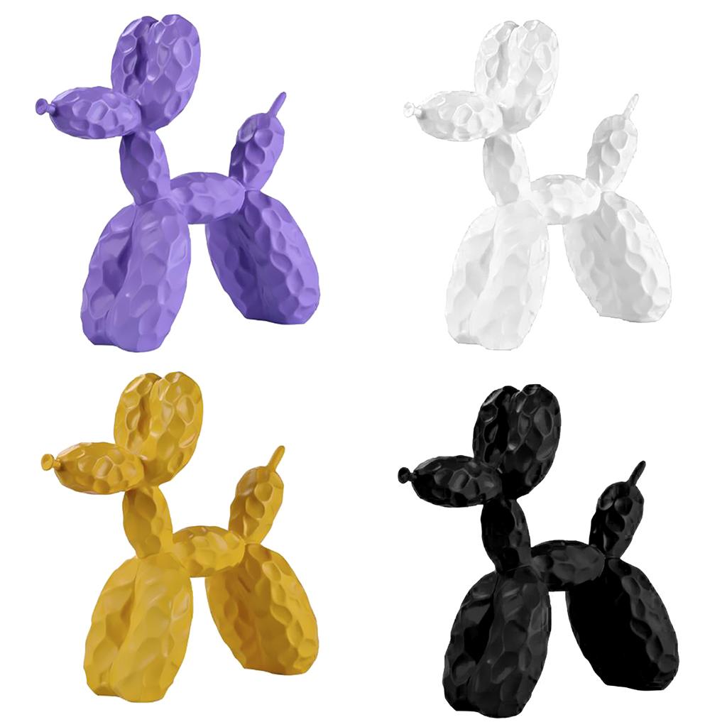 Mini Resin Decorative Balloon Dog Ornament Desktop Decoration Craft  Purple