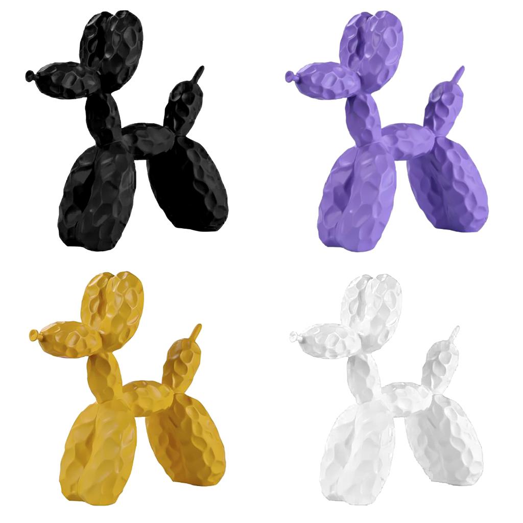 Mini Resin Decorative Balloon Dog Ornament Desktop Decoration Craft  Purple