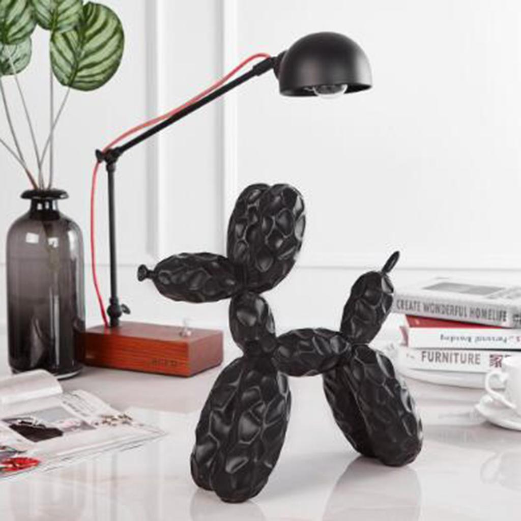 Mini Resin Decorative Balloon Dog Ornament Desktop Decoration Craft  Black