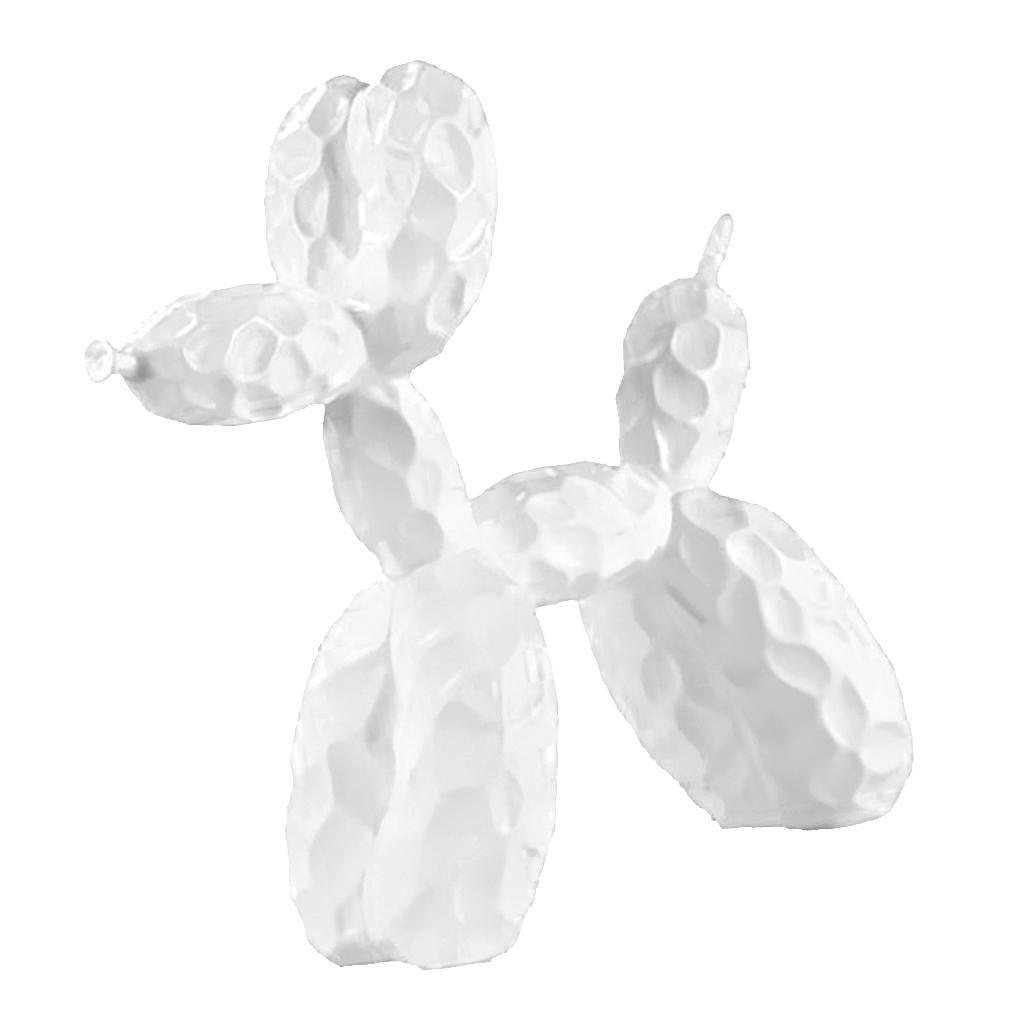 Mini Resin Decorative Balloon Dog Ornament Desktop Decoration Craft  White