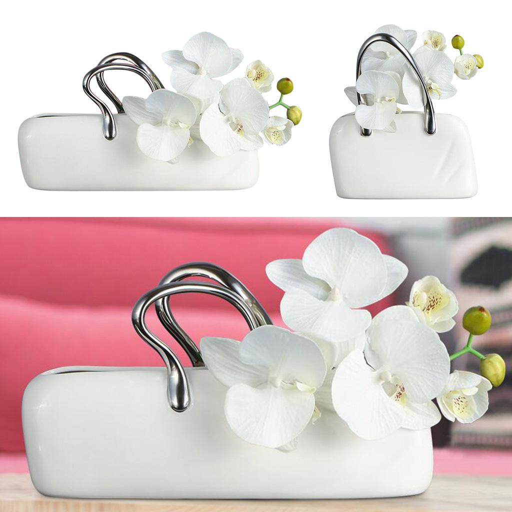 Ceramic Flower Pot Handbag Shaped Flower Holder Creative Vase Decoration L