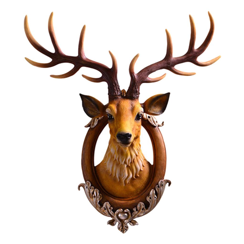 Nordic Style Vintage Deer Head Wall Hanging Decor Oranment