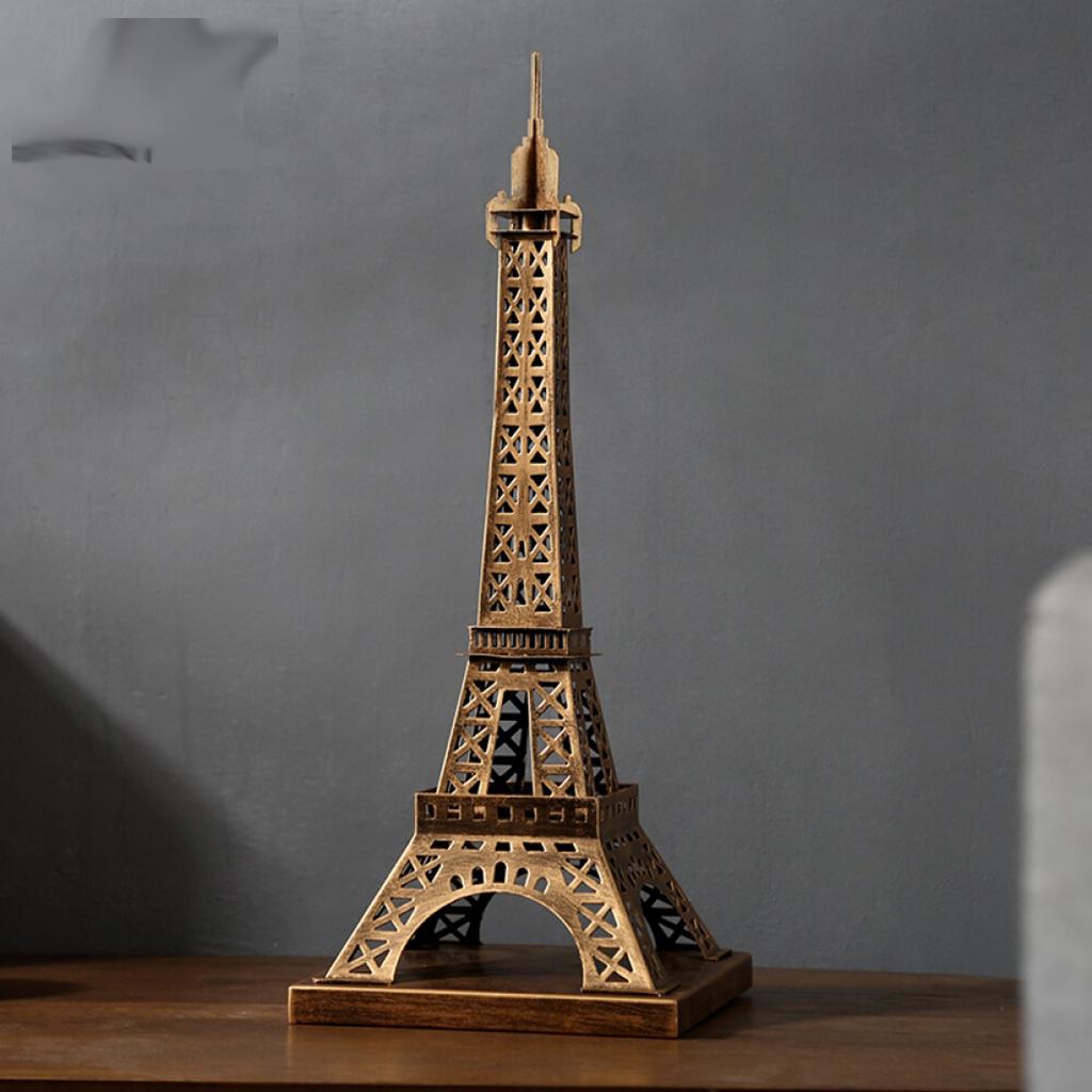 Retro Paris Eiffel Tower Statue Home Drawing Room Decor Figurines Souvenir