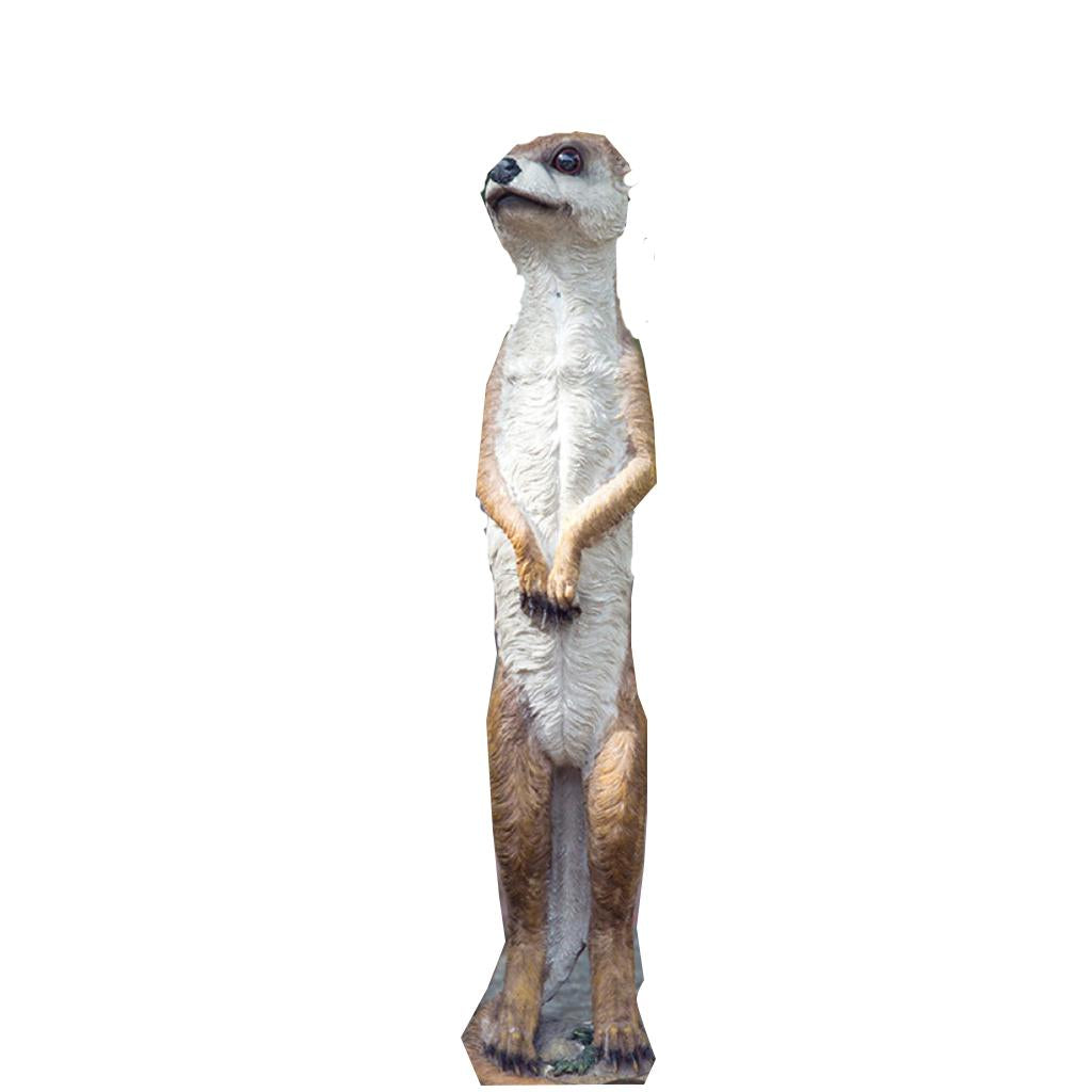 52cm Resin Craft Meerkat Garden Animal Statue Outdoor Landscape Lawn Decor