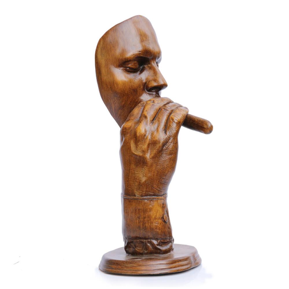 Craft Man Face Thinker Sculpture Desktop Ornament Modern Abstract Statue