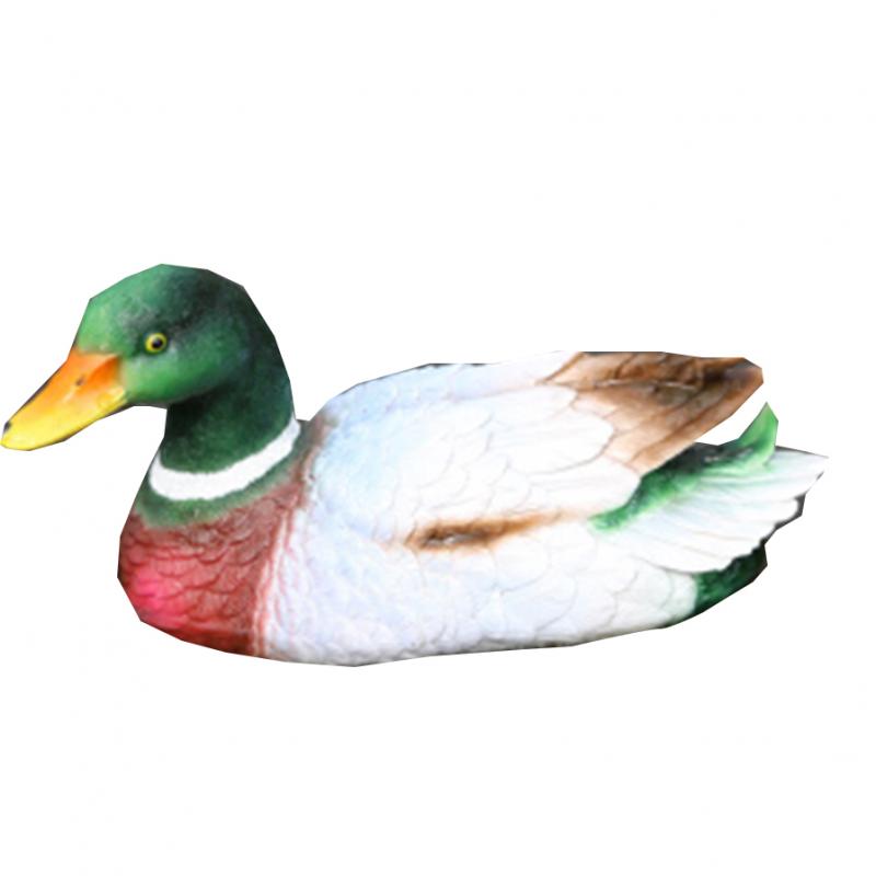 Resin Mallard Duck Garden Sculpture Lawn Decoration B- Green Head