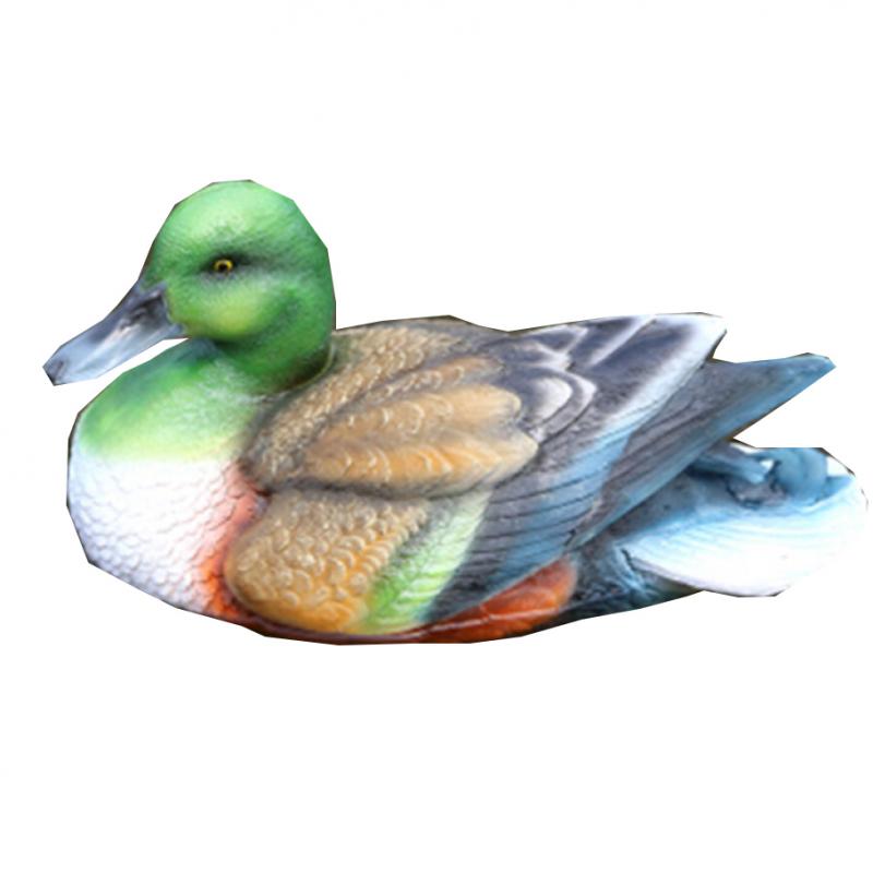 Resin Mallard Duck Garden Sculpture Lawn Decoration E-Green Head Blue Mouth