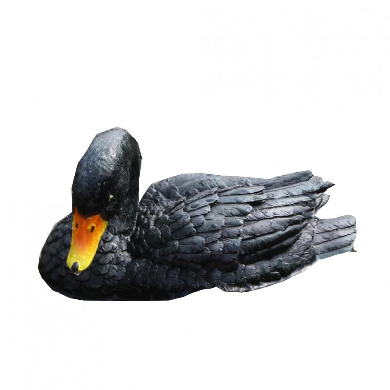 Resin Mallard Duck Garden Sculpture Lawn Decoration F- Black