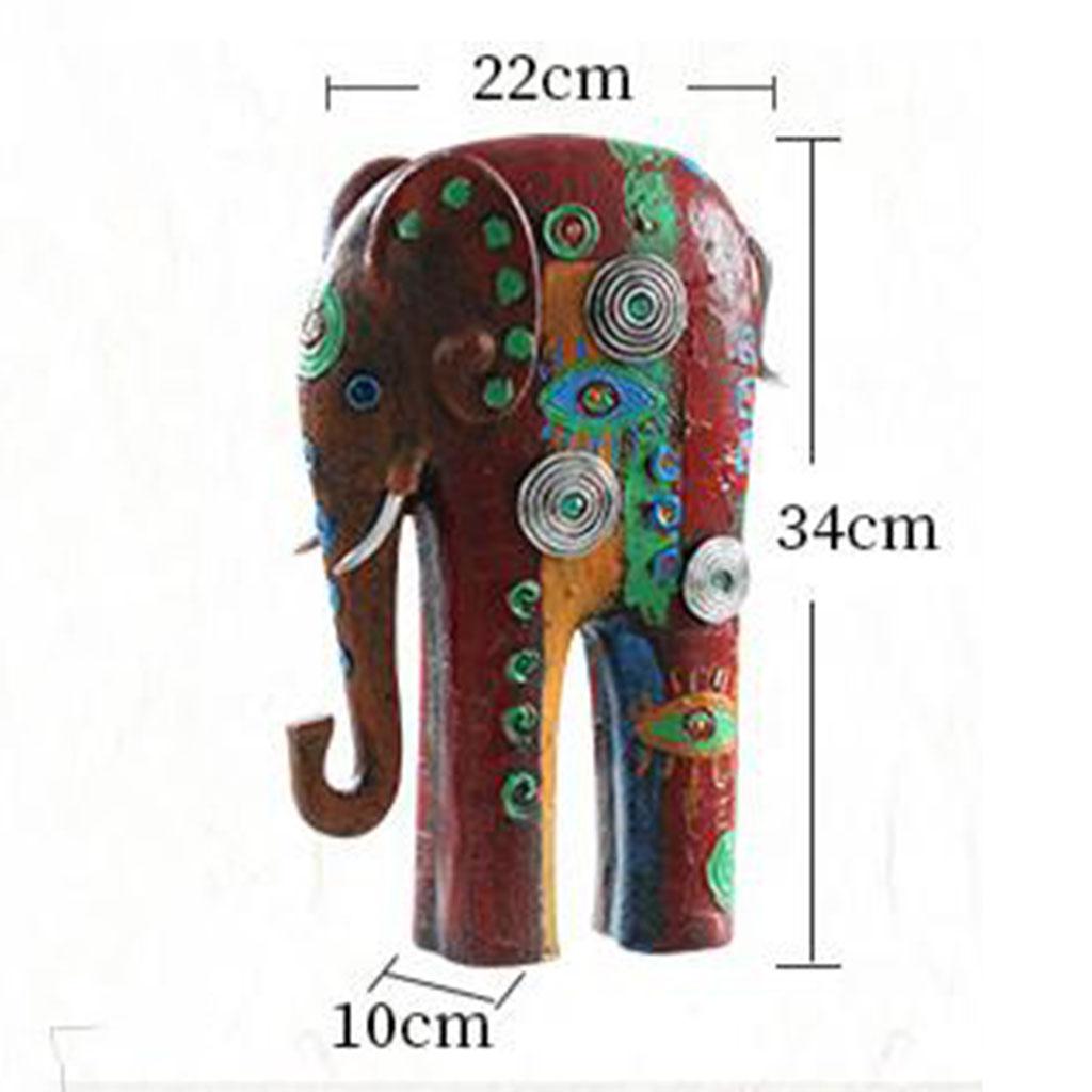 Resin Elephant Decoration Southeast Asia Home Decorations Art Crafts L Red