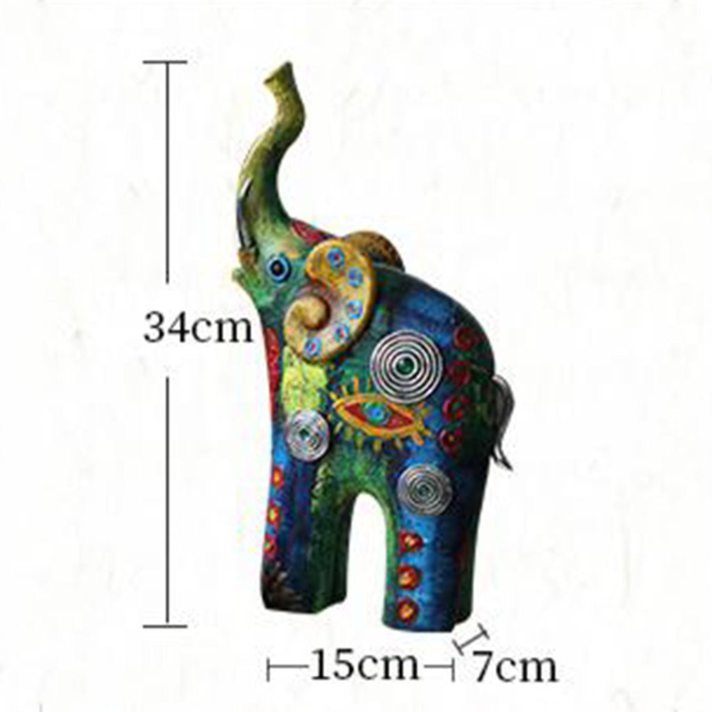 Resin Elephant Decoration Southeast Asia Home Decorations Art Crafts S Green