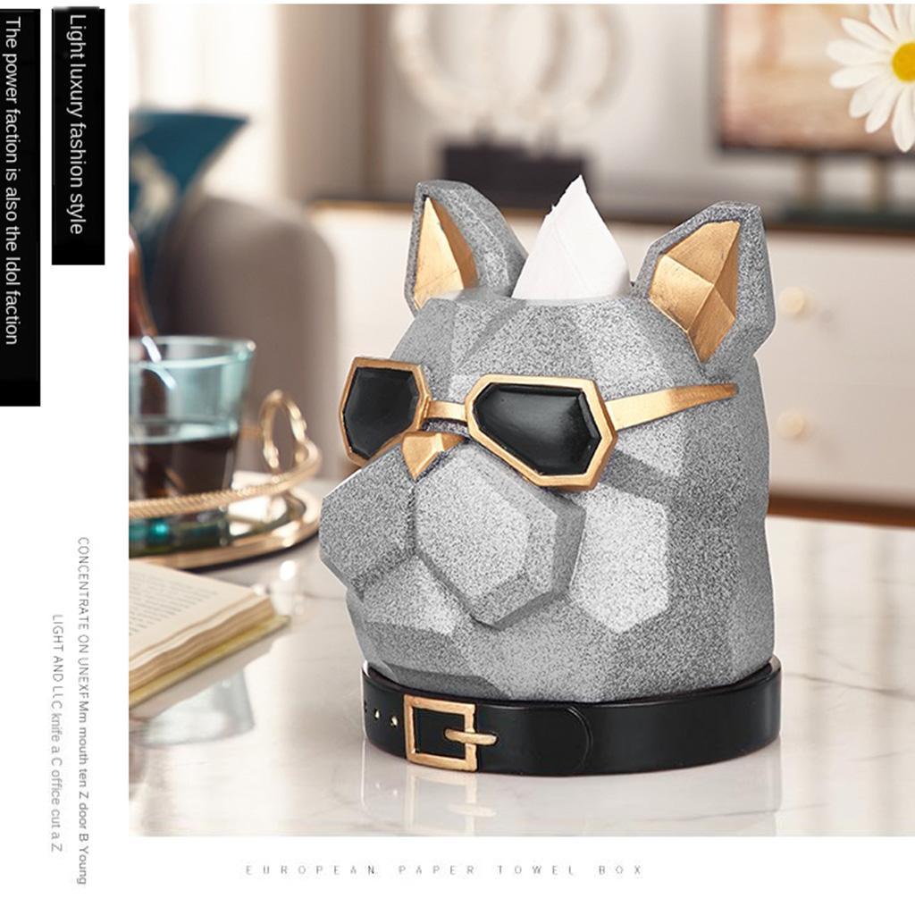 Creative Household Tissue Box Cover Living Room Decoration Crafts Gray