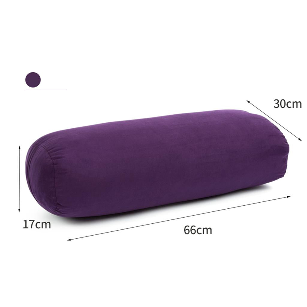 Yoga Bolster Pillow, Cotton Meditation Cushion, Yoga Cushion Purple