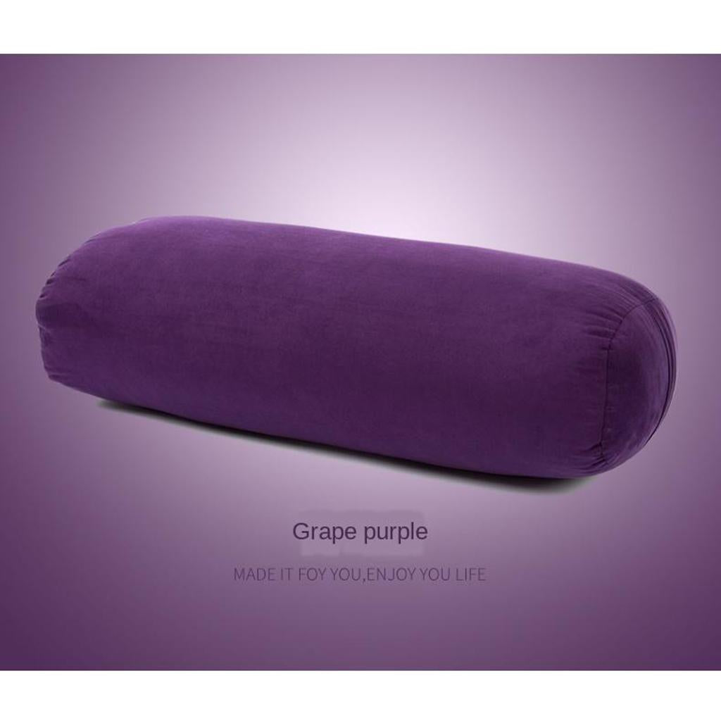 Yoga Bolster Pillow, Cotton Meditation Cushion, Yoga Cushion Purple