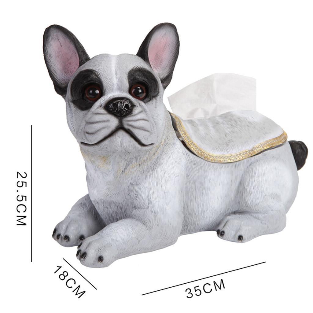 Paper Box Sitting Room Tea Table Dog Fortune Decoration Tissue Box Gray