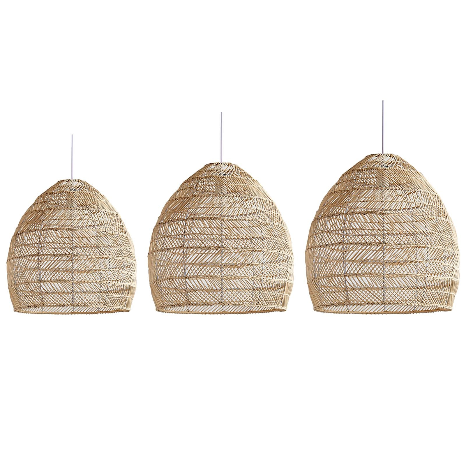 Woven Pendant Ceiling Light Fixture E27 Hanging Lamp Fitting Indoor 45cm