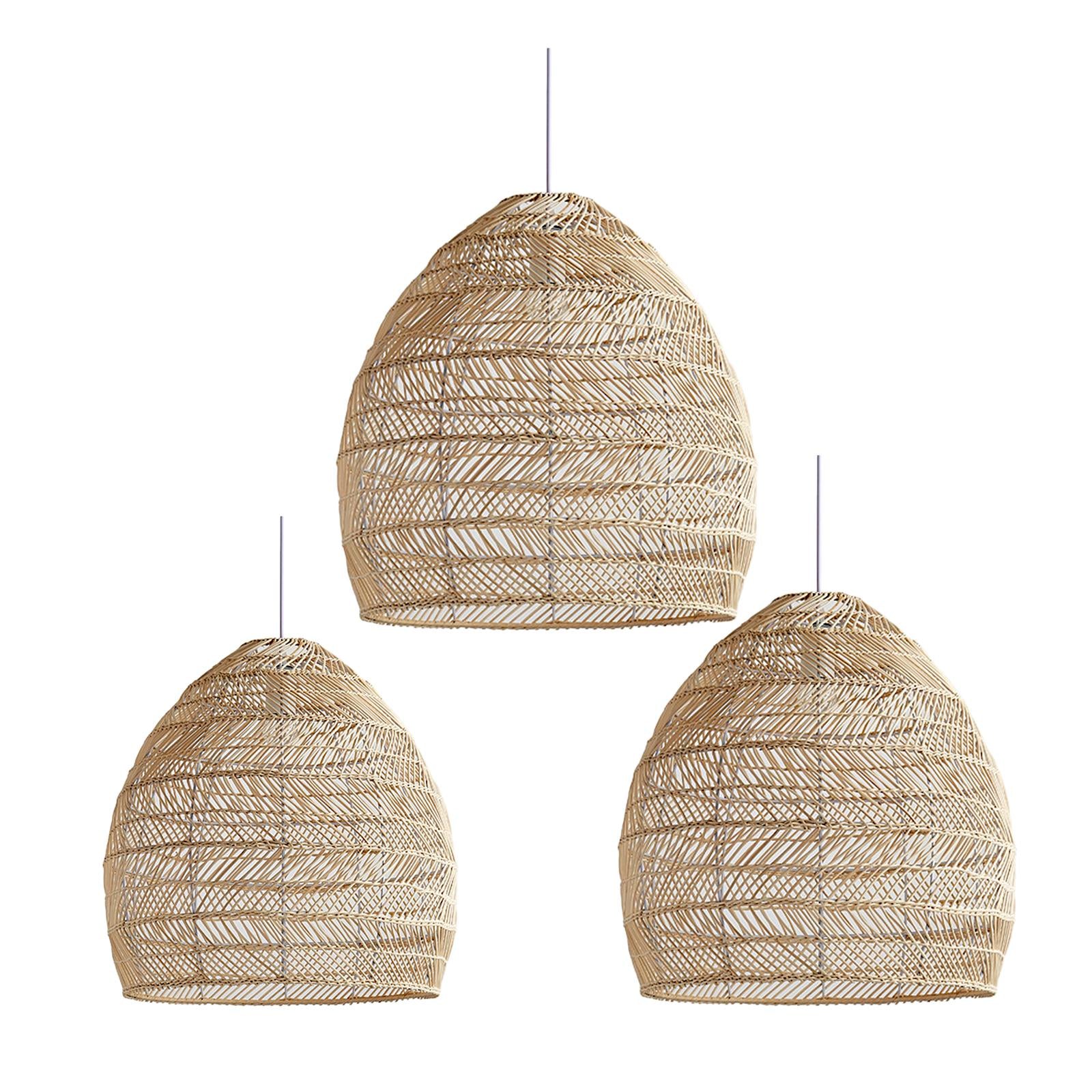 Woven Pendant Ceiling Light Fixture E27 Hanging Lamp Fitting Indoor 45cm