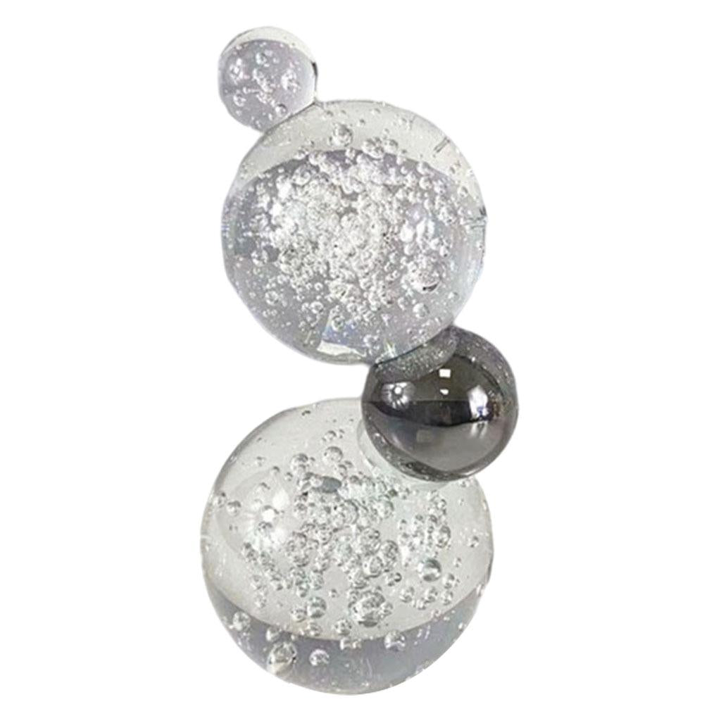 Bubble Crystal Ball Ornament Office Hotel Cabinet Centerpiece Artwork Clear