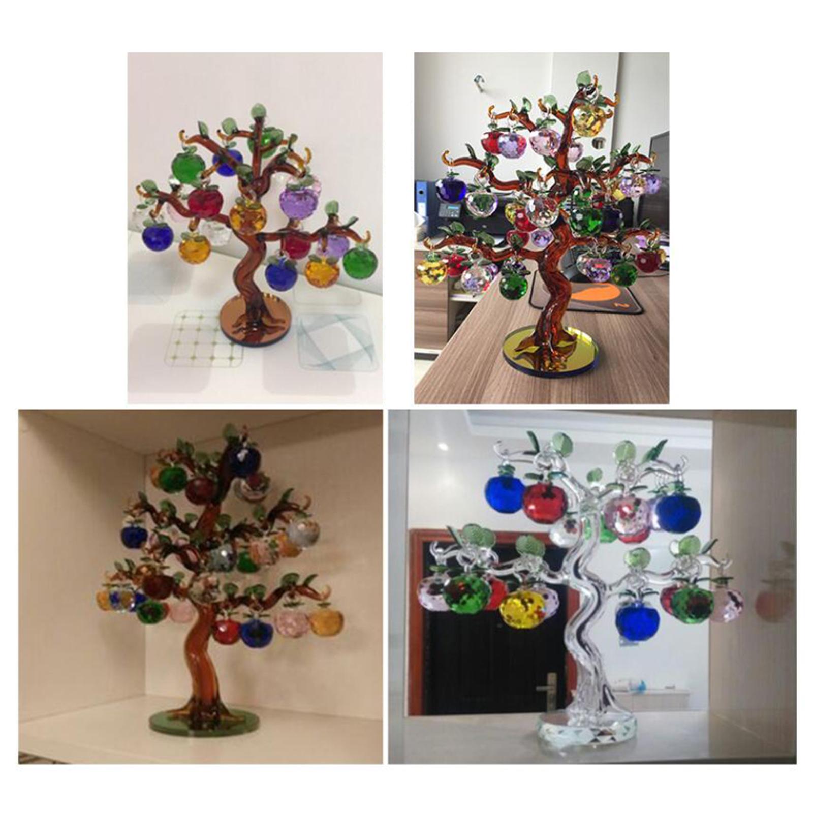 Crystal Apple Tree Artificial for Birthday Gifts Decor 18 Clear Rod