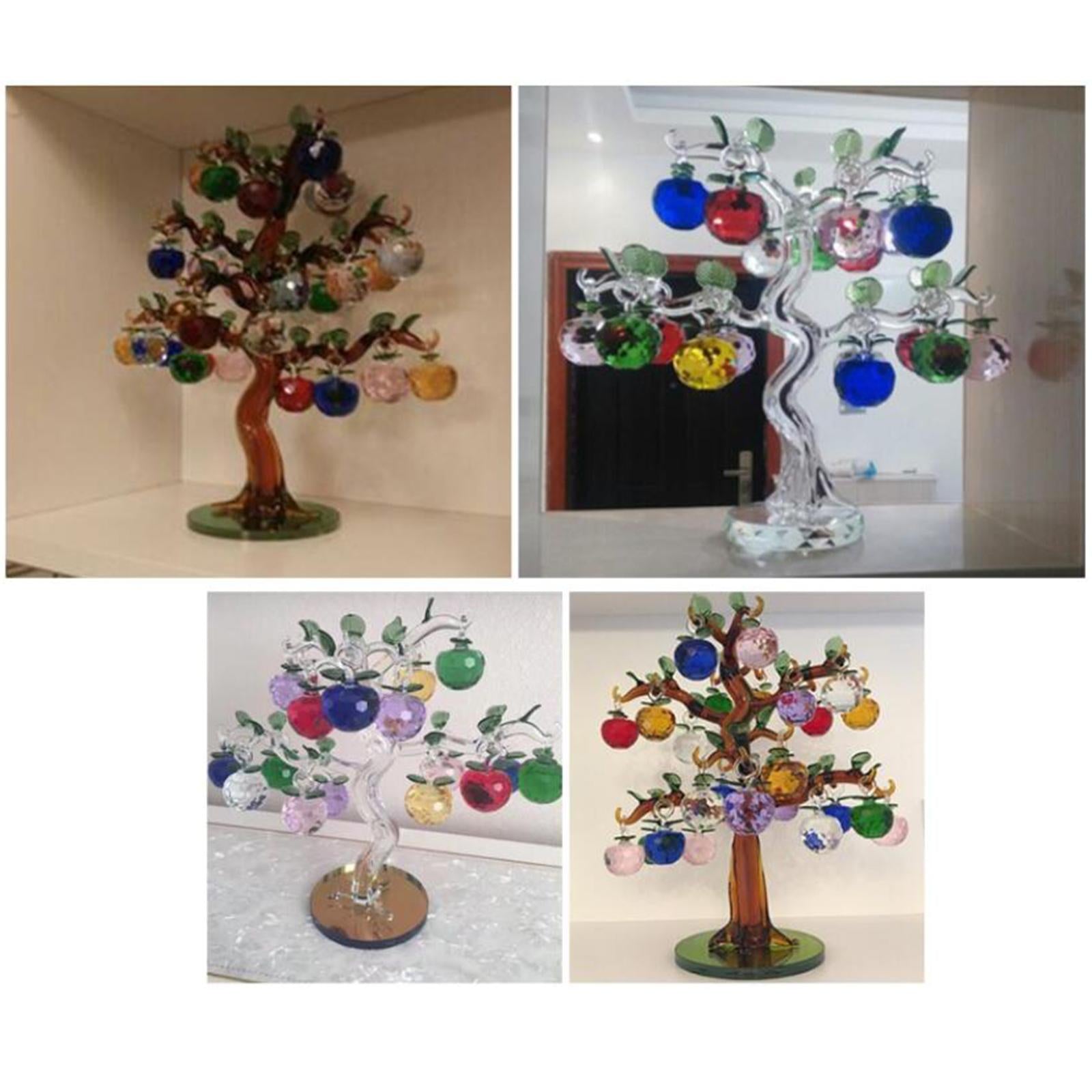 Crystal Apple Tree Artificial for Birthday Gifts Decor 18 Clear Rod