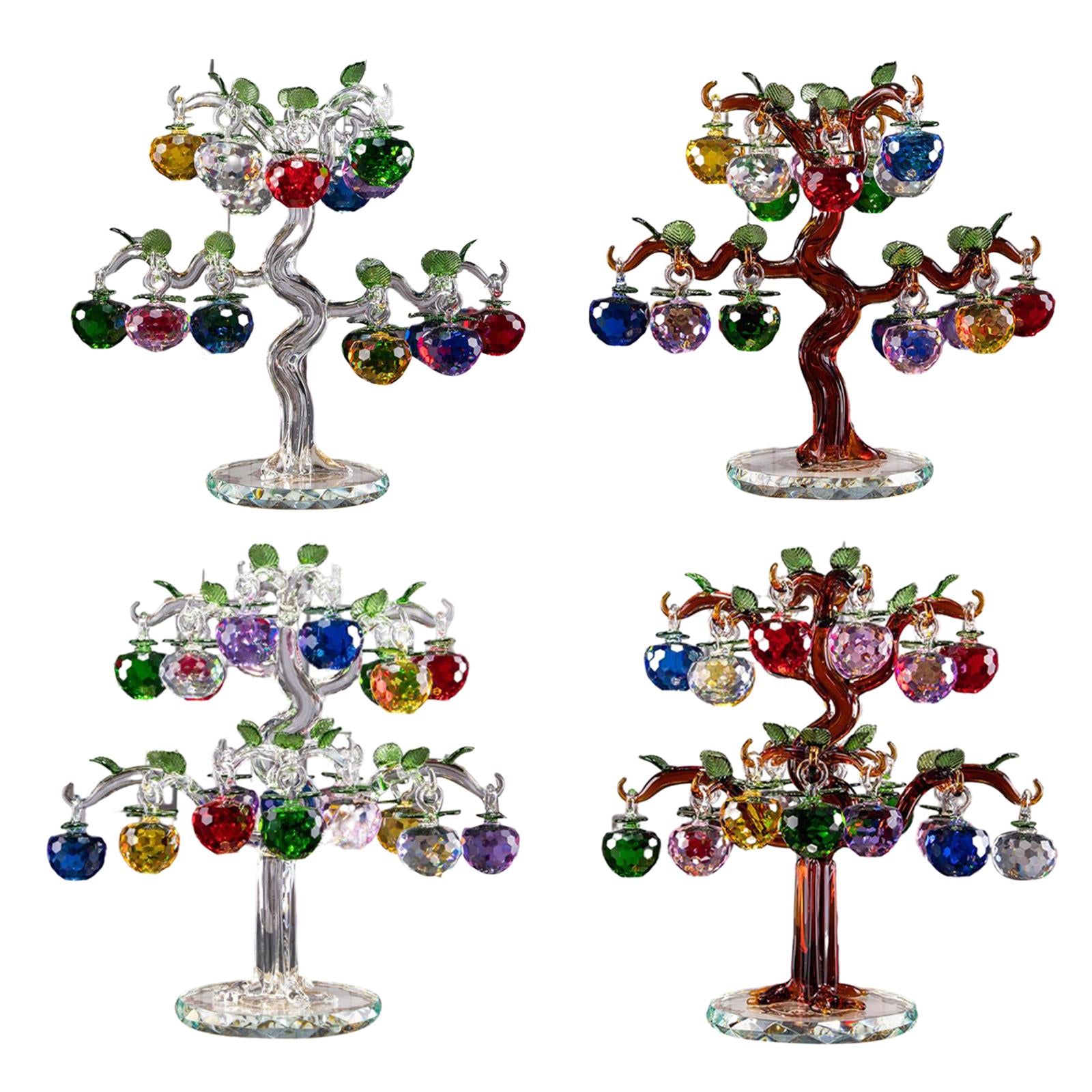 Crystal Apple Tree Artificial for Birthday Gifts Decor 18 Clear Rod