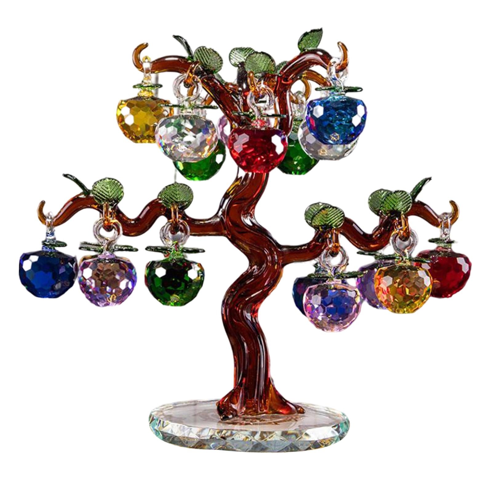 Crystal Apple Tree Artificial for Birthday Gifts Decor 18 Amber Rod