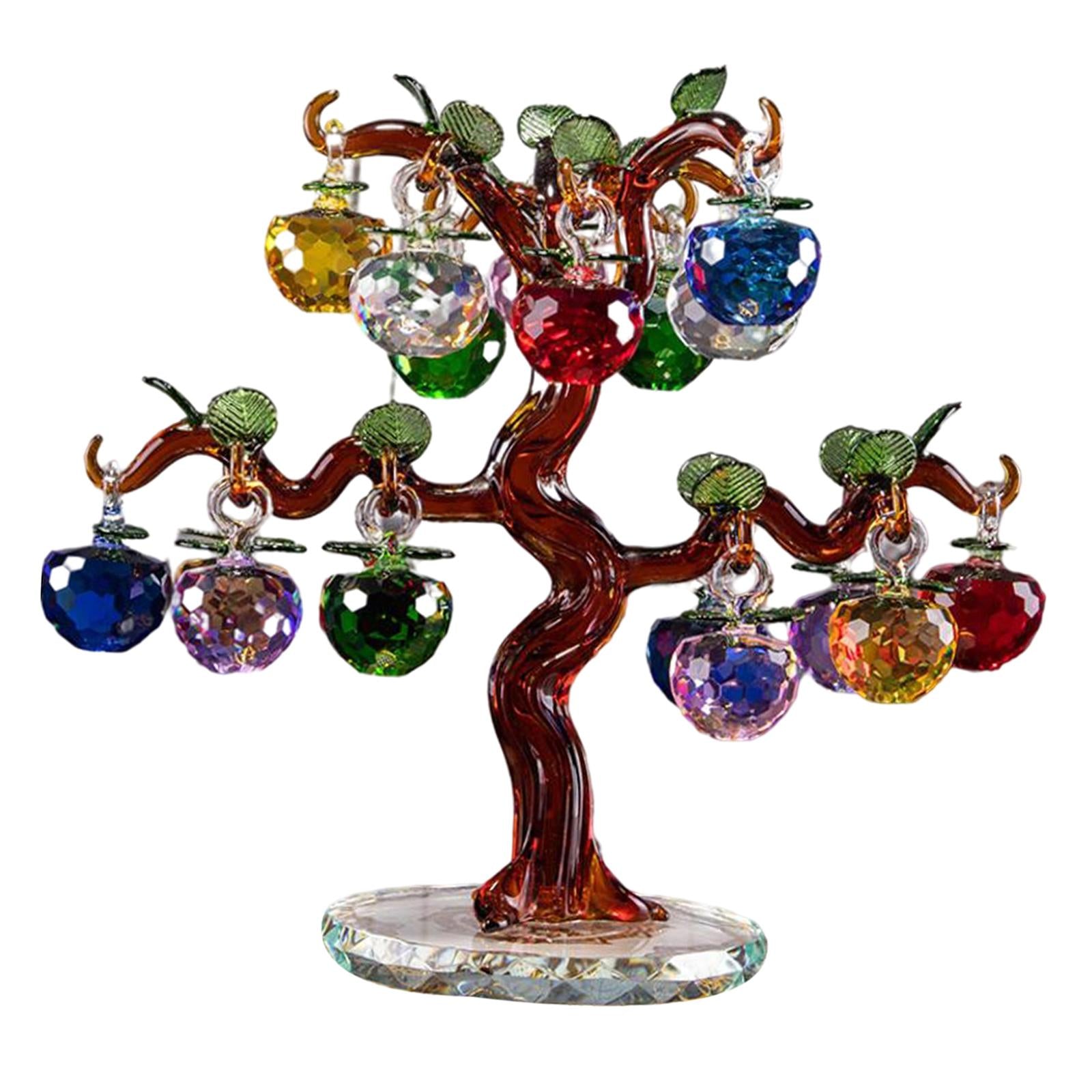 Crystal Apple Tree Artificial for Birthday Gifts Decor 18 Amber Rod