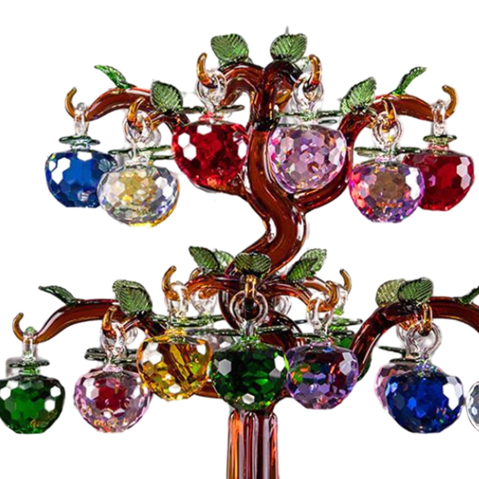 Crystal Apple Tree Artificial for Birthday Gifts Decor 22 Amber Rod