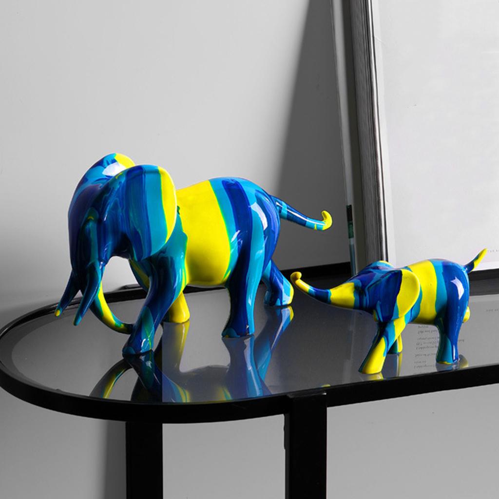 Elephant Figurine Nordic Home Decor Furnishing Modern Statue for Home Office