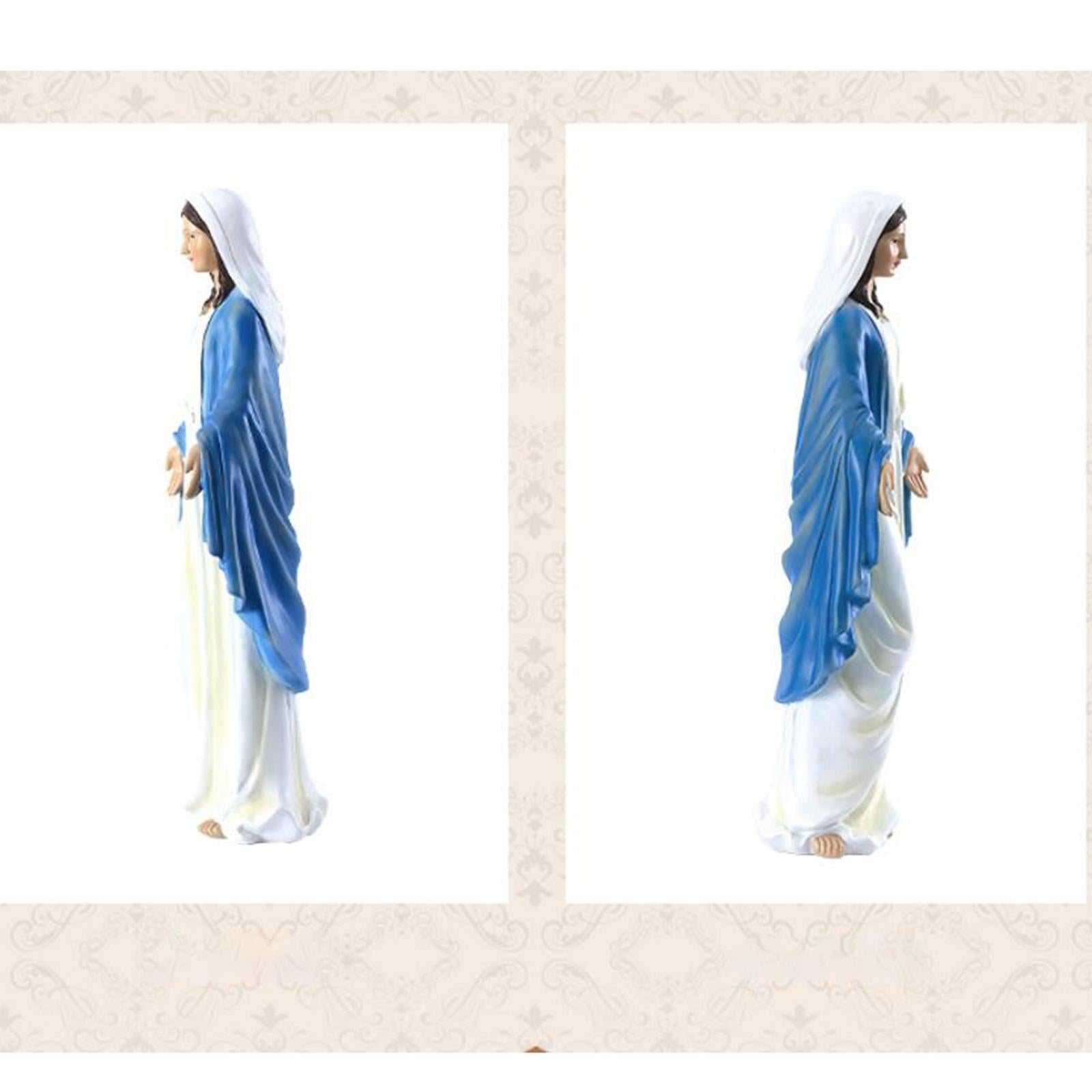 Virgin Mary Statue Figure Resin Crafts Crafts Blessed for Home Desktop