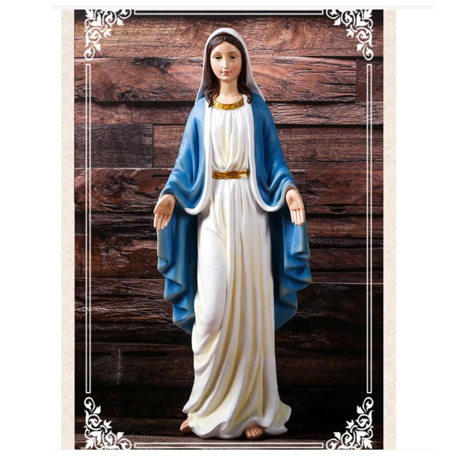 Virgin Mary Statue Figure Resin Crafts Crafts Blessed for Home Desktop