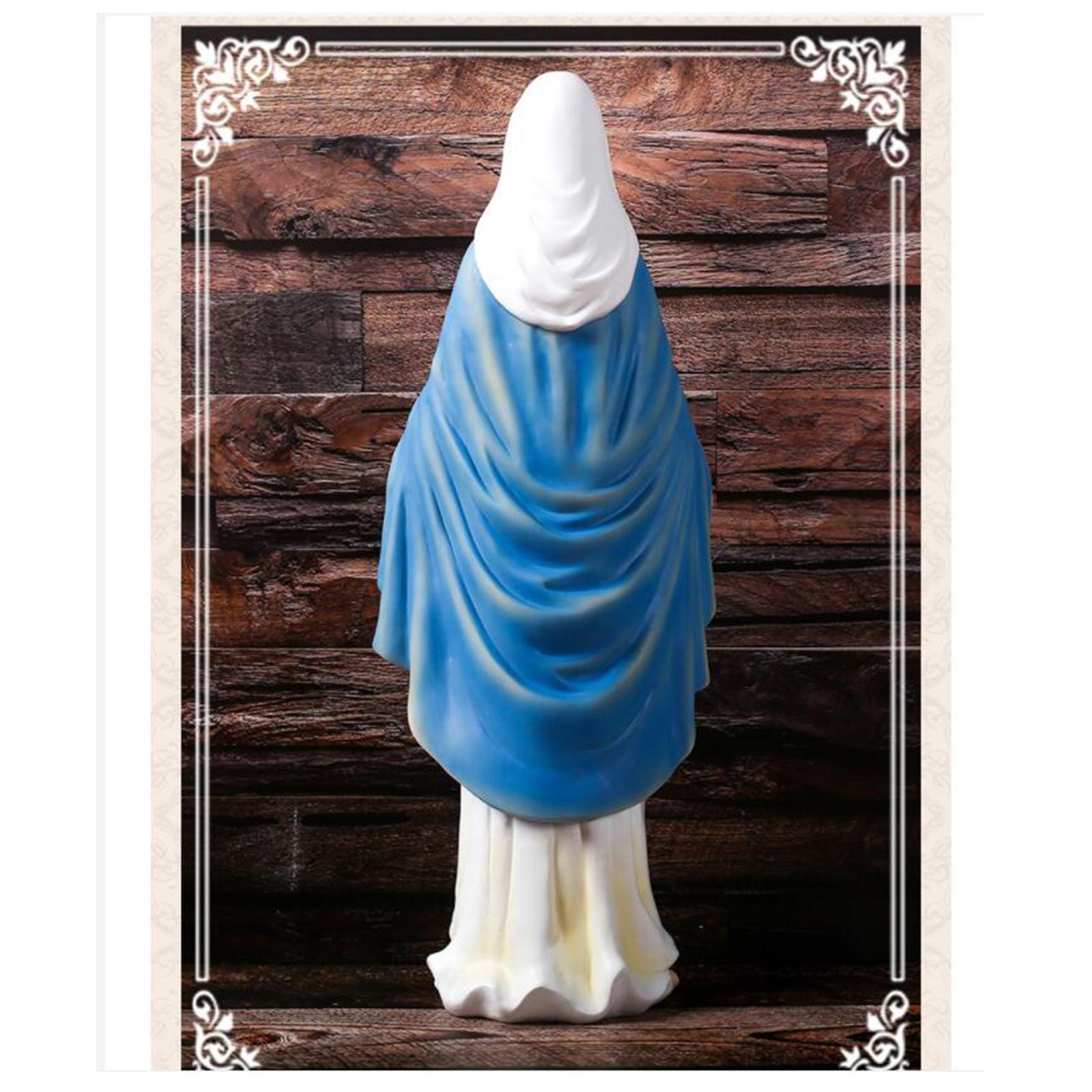 Virgin Mary Statue Figure Resin Crafts Crafts Blessed for Home Desktop