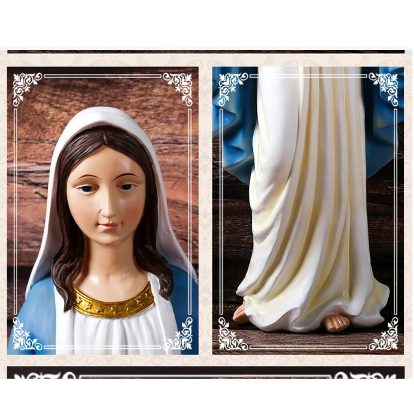 Virgin Mary Statue Figure Resin Crafts Crafts Blessed for Home Desktop