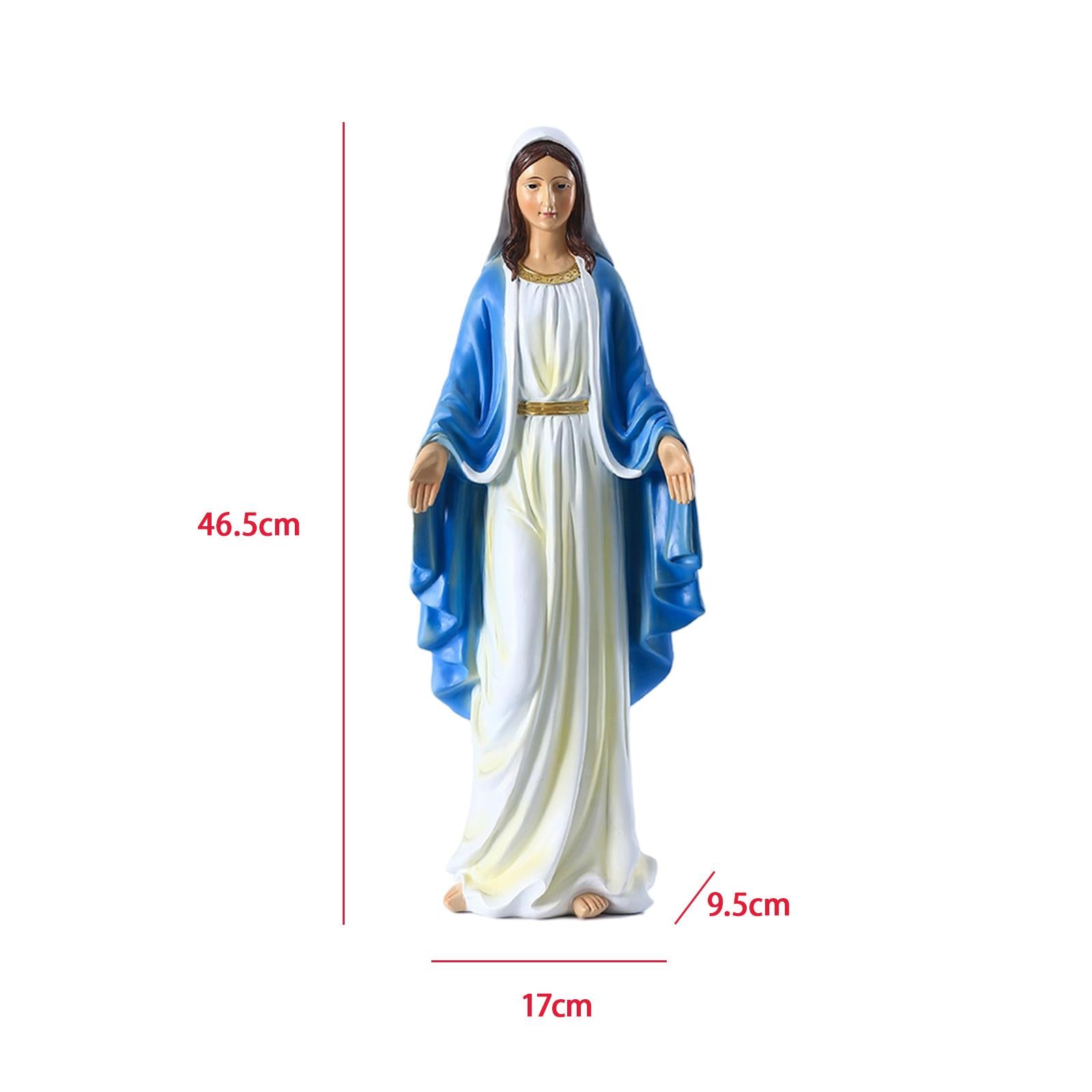 Virgin Mary Statue Figure Resin Crafts Crafts Blessed for Home Desktop