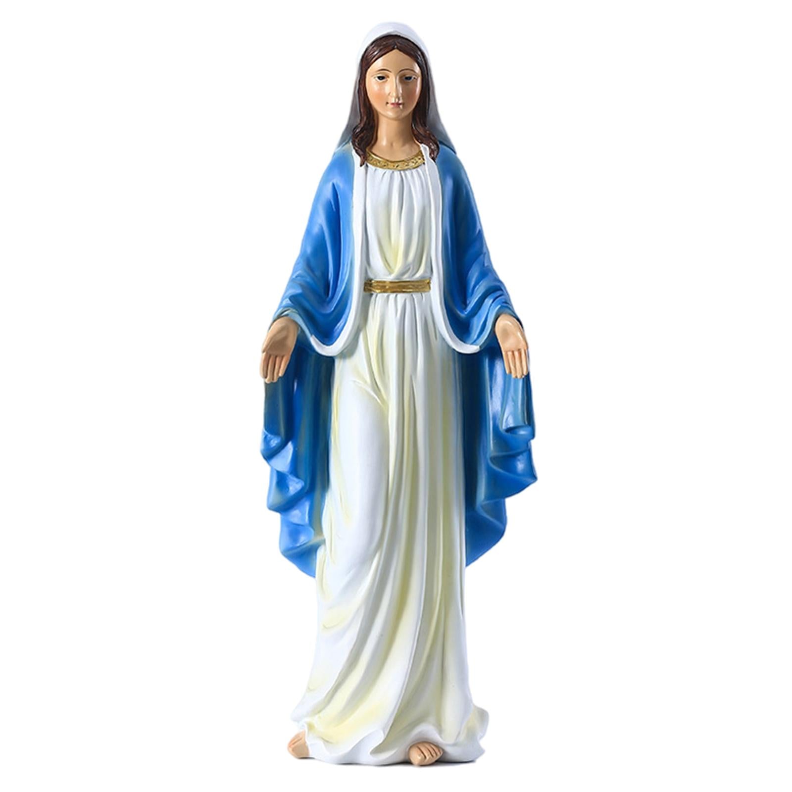 Virgin Mary Statue Figure Resin Crafts Crafts Blessed for Home Desktop