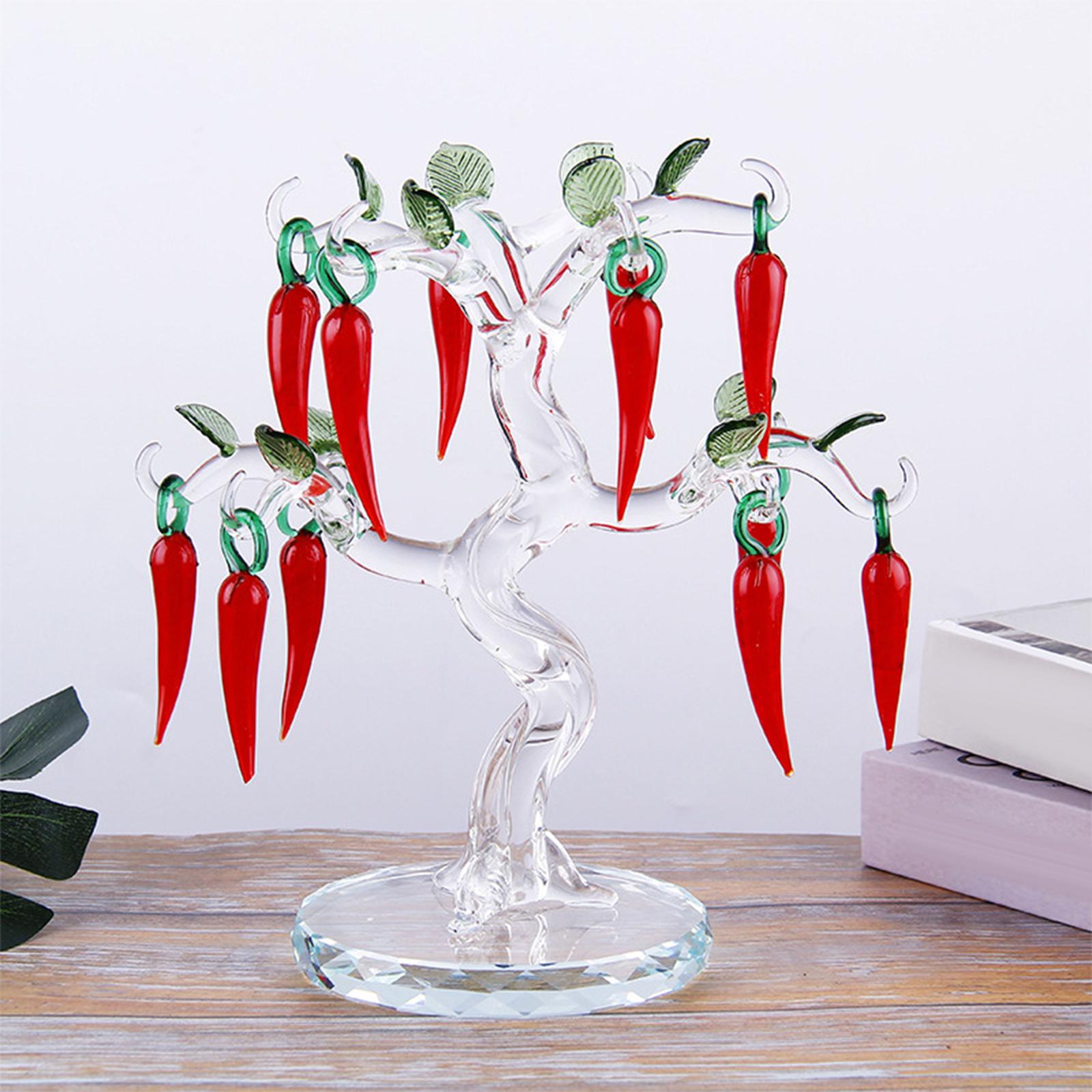 Chili Creative Crystal Sculpture Office Desktop Shelf Wedding Decor Ornament