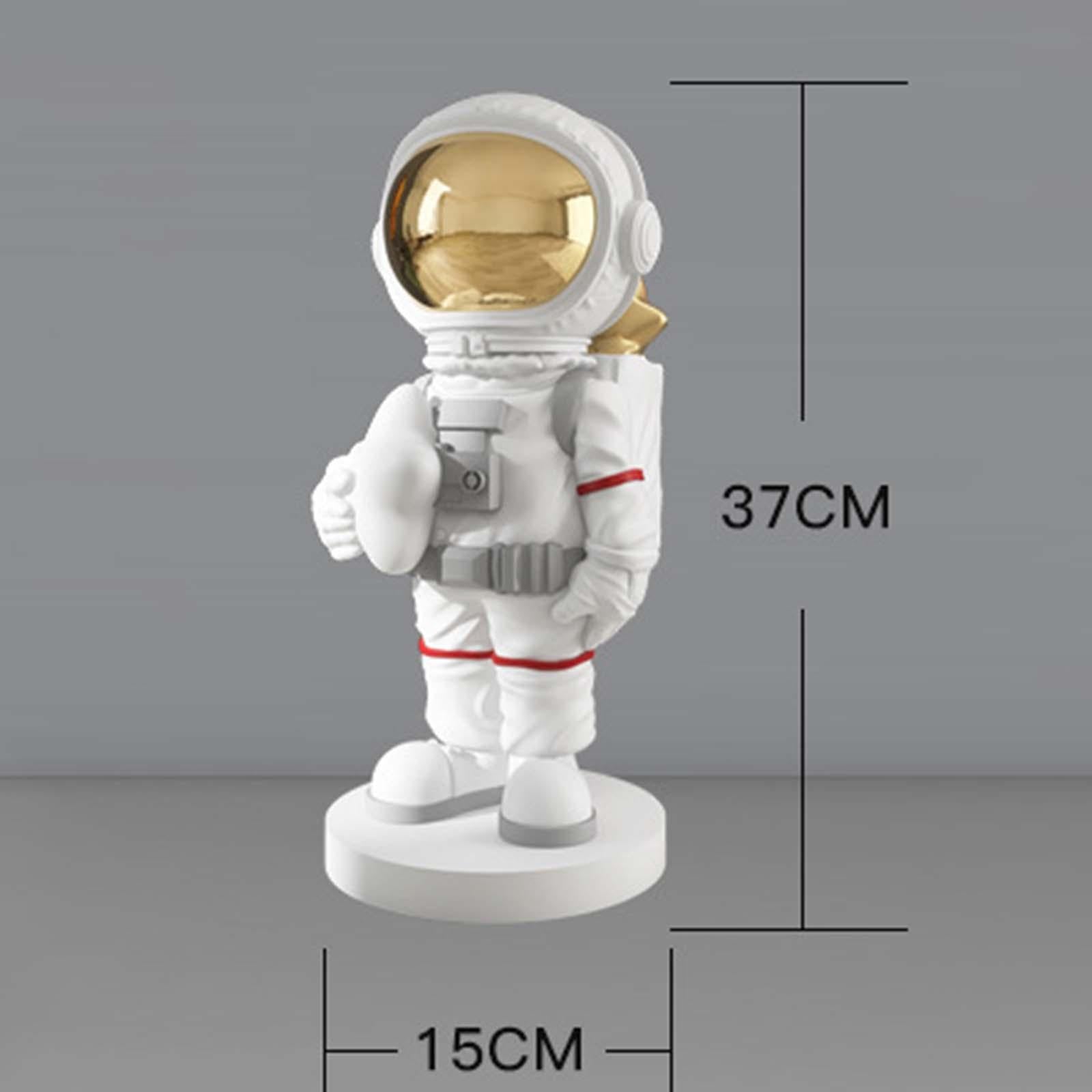 Astronaut Statue Nordic Style Resin for Kids Adults Decor Office White