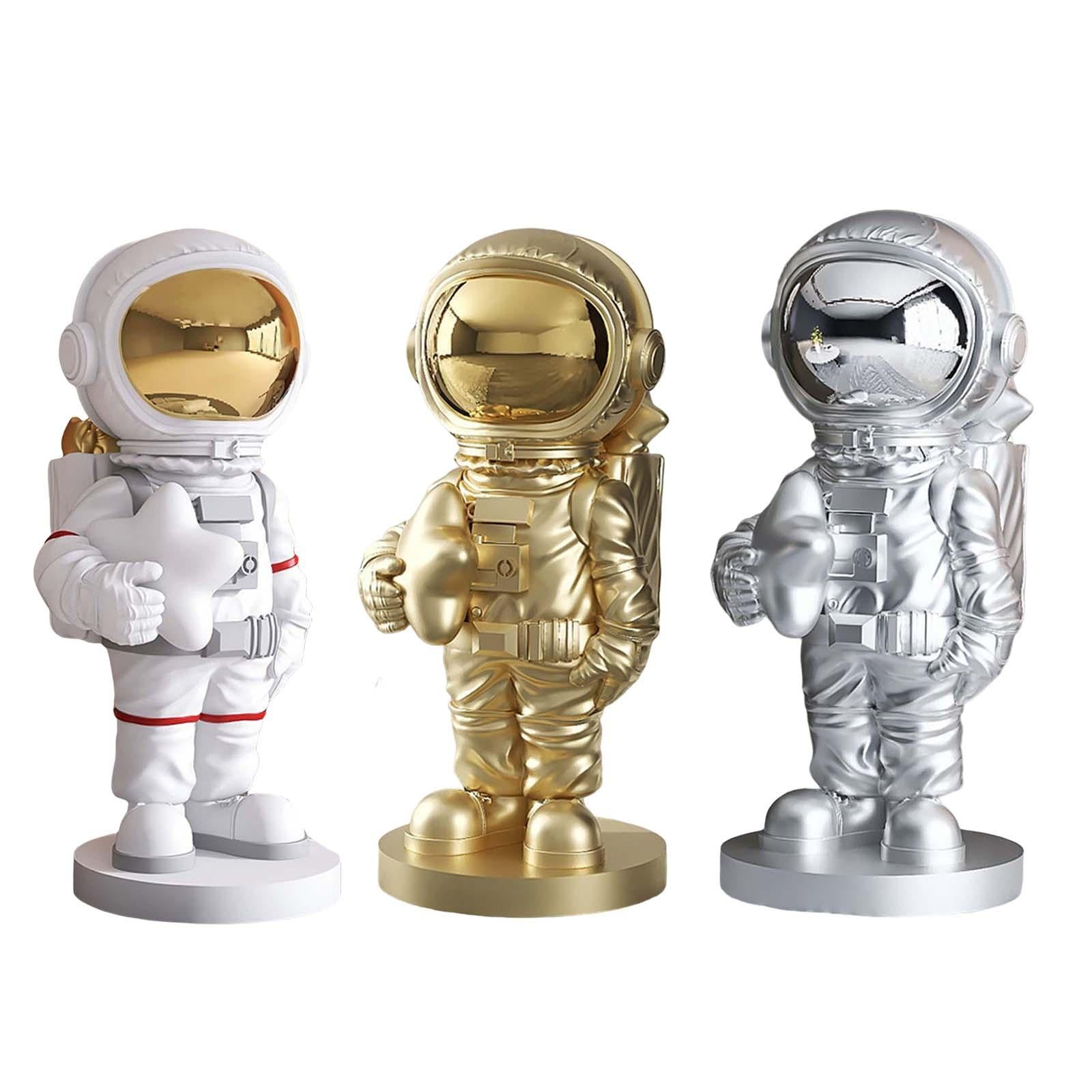 Astronaut Statue Nordic Style Resin for Kids Adults Decor Office White